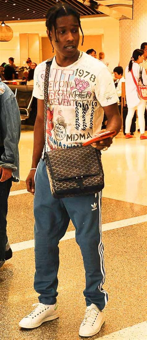 asap nast goyard bag|A$AP Rocky’s Airport Style and Goyard’s Messenger Bag .